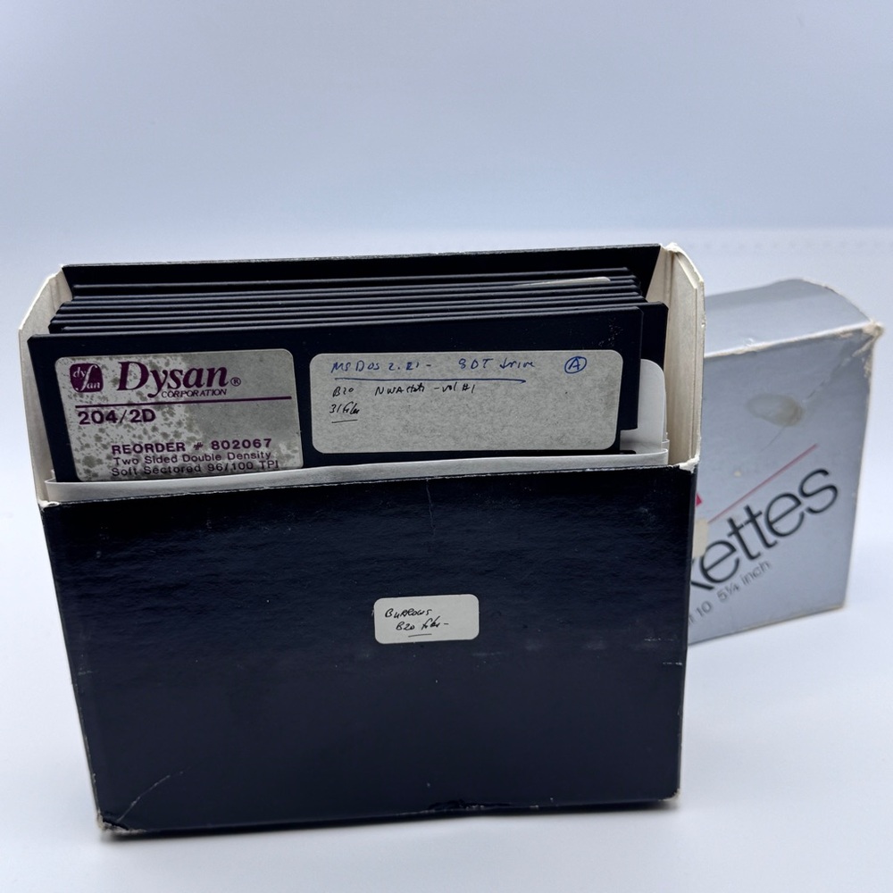 Dyson 204/2D 3M Diskettes 8 Floppy Disc 5.25 Untested AS IS Vintage